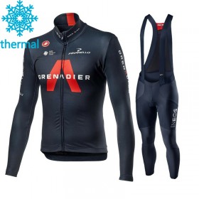Set Fietsshirt Lange Mouw + Lange Koersbroek 2021 Ineos Grenadiers N001 Winter Thermal Fleece